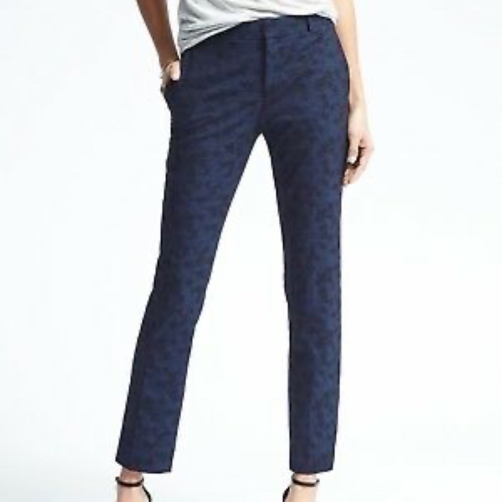 Banana Republic Ryan Fit Slim Lightweight Wool Camo Floral Pant